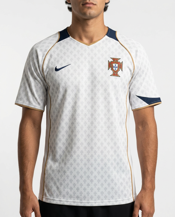 Camiseta Retro Portugal 2006 – Visitante Blanca