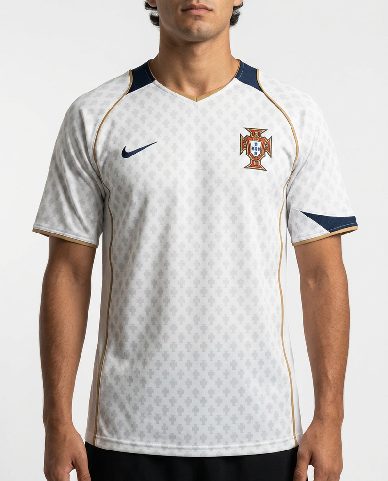 Camiseta Retro Portugal 2006 – Visitante Blanca