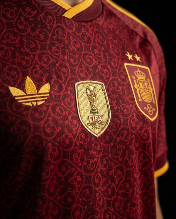 Camiseta España 2 Estrellas — Local Granate