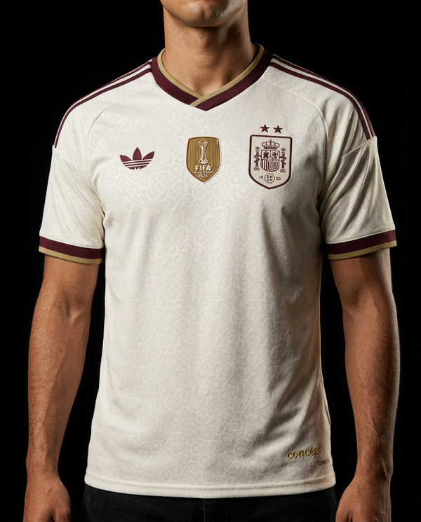 Camiseta España 2 Estrellas — Visitante Blanca
