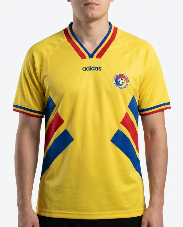 Camiseta Retro Rumanía 1994 – Local Amarilla (Generación de Oro)