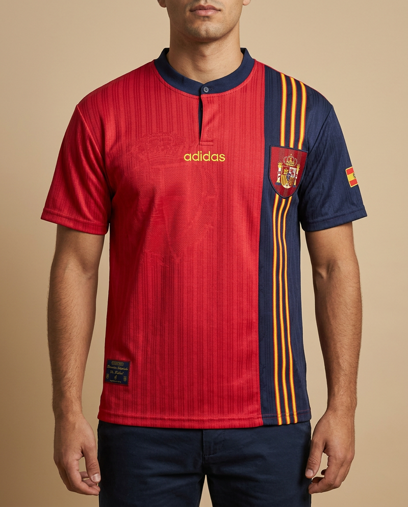 Camiseta Retro España 1996 – Local Roja (Eurocopa)